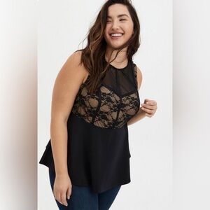 Torrid Lace Sleeveless Blouse